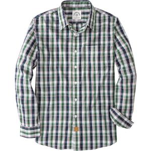 image:imageDubinik Mens Long Sleeve Button Down Shirts Plaid Casual Work Cotton Vintage Soft with Pocket Regular FitGreen Plaid 052