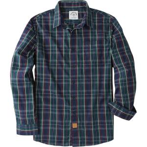 image:imageDubinik Mens Long Sleeve Button Down Shirts Plaid Casual Work Cotton Vintage Soft with Pocket Regular FitNavy Blue Green 052
