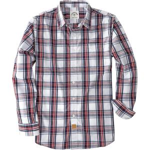 image:imageDubinik Mens Long Sleeve Button Down Shirts Plaid Casual Work Cotton Vintage Soft with Pocket Regular FitRed White Blue 052