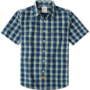 image:imageDubinik Mens Short Sleeve Button Down Shirts Plaid Casual Western Style Shirt 2 Pocket Lightweight Breathable Regular FitBlue and Yellow