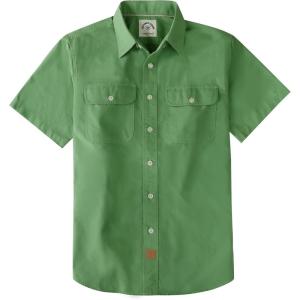 image:imageDubinik Mens Short Sleeve Button Down Shirts Plaid Casual Western Style Shirt 2 Pocket Lightweight Breathable Regular FitLight Green