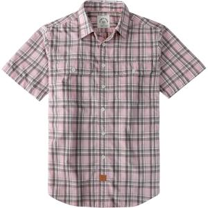 image:imageDubinik Mens Short Sleeve Button Down Shirts Plaid Casual Western Style Shirt 2 Pocket Lightweight Breathable Regular FitLight Pink
