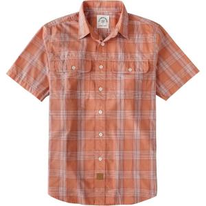 image:imageDubinik Mens Short Sleeve Button Down Shirts Plaid Casual Western Style Shirt 2 Pocket Lightweight Breathable Regular FitOrange