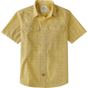 image:imageDubinik Mens Short Sleeve Button Down Shirts Plaid Casual Western Style Shirt 2 Pocket Lightweight Breathable Regular FitYellow
