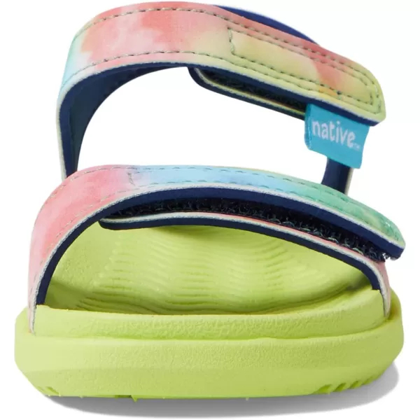 Native Shoes Kids Charley Sugarlite Print Flat Sandals for Little Kid - Hook-Loop Closure with EVA Footbed, and Eye-Catching Design