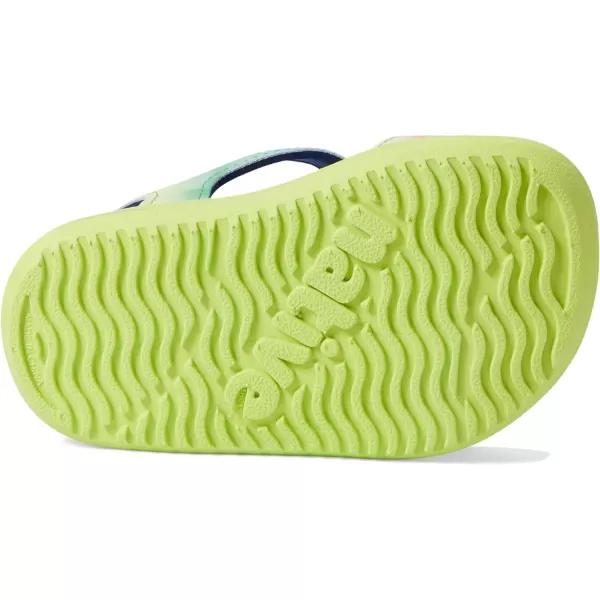 Native Shoes Kids Charley Sugarlite Print Flat Sandals for Little Kid - Hook-Loop Closure with EVA Footbed, and Eye-Catching Design