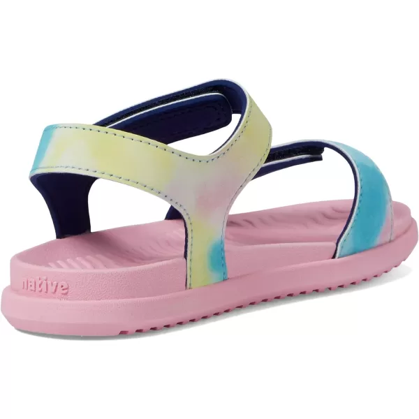 Native Shoes Kids Charley Sugarlite Print Flat Sandals for Little Kid - Hook-Loop Closure with EVA Footbed, and Eye-Catching Design