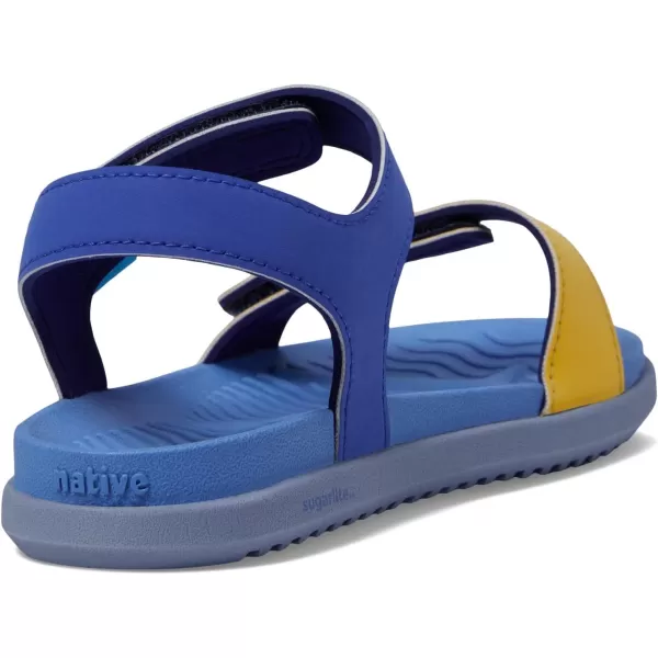 Native Shoes Kids Charley Sugarlite Sandals for Little Kid - Man-Made Upper and Lining, Hook-Loop Closure, and Open Round Toe Style