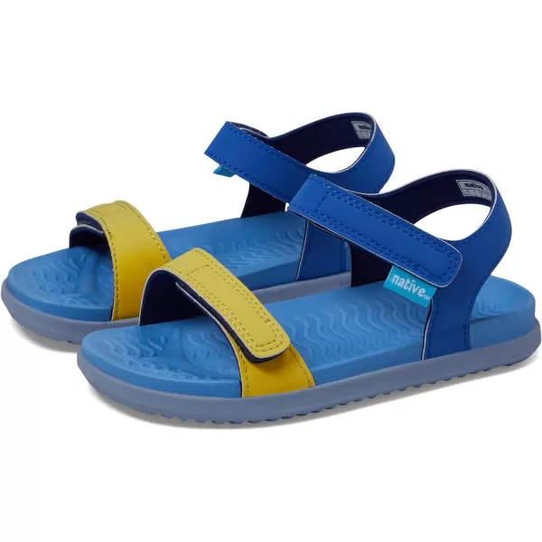Native Shoes Kids Charley Sugarlite Sandals for Little Kid - Man-Made Upper and Lining, Hook-Loop Closure, and Open Round Toe Style