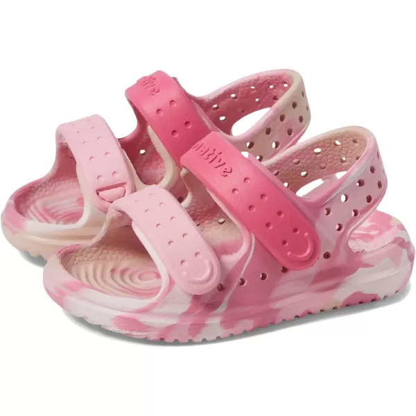 Native Shoes Kids Chase Marbled  - Sandals for Kids - Synthetic Upper - Synthetic Lining and Outsole