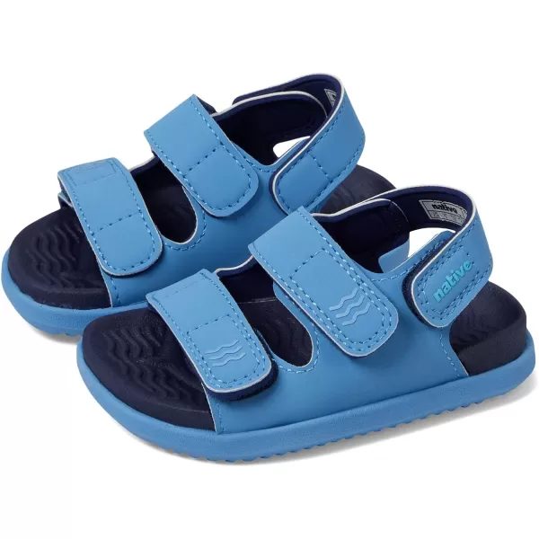 Native Shoes Kids Frankie Sugarlite Flat Sandals for Little Kid - Satin PU and EVA Upper, Round Toe Design, Casual, and Comfortable