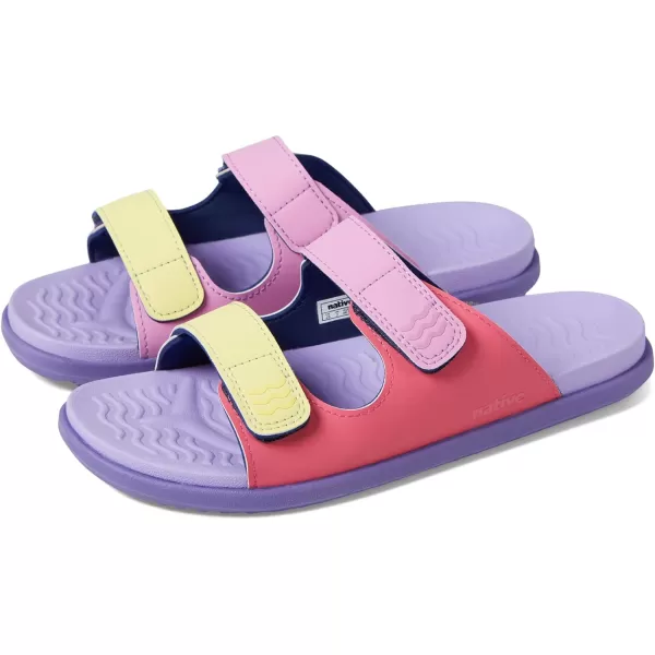 Native Shoes Kids Frankie Sugarlite Flat Sandals for Little Kid - Satin PU and EVA Upper, Round Toe Design, Casual, and Comfortable