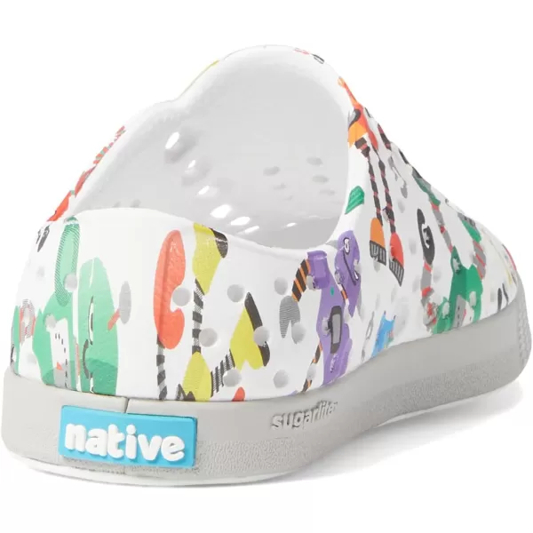 Native Shoes Kids Jefferson Sugarlite Print Slip-On Sneakers for Kids – Perforated Upper – Vegan Friendly