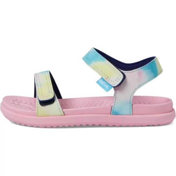 Native Shoes Kids Charley Sugarlite Print Flat Sandals for Little Kid - Hook-Loop Closure with EVA Footbed, and Eye-Catching Design