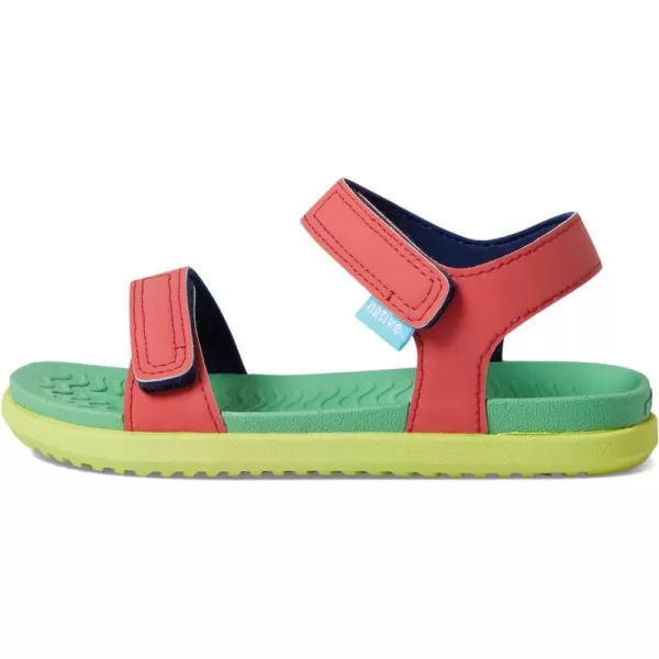 Native Shoes Kids Charley Sugarlite Sandals for Little Kid - Man-Made Upper and Lining, Hook-Loop Closure, and Open Round Toe Style