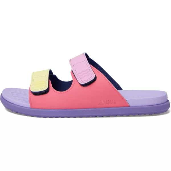 Native Shoes Kids Frankie Sugarlite Flat Sandals for Little Kid - Satin PU and EVA Upper, Round Toe Design, Casual, and Comfortable