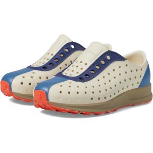imageNative Shoes UnisexChild Robbie Toddler SneakerBone WhiteFlax TanOasis RegattaLa Flame Speckle Rubber