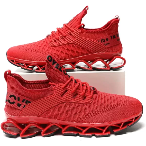 Chopben Men's Running Shoes Blade Non Slip Fashion Sneakers Breathable Mesh Soft Sole Casual Athletic Walking Shoes