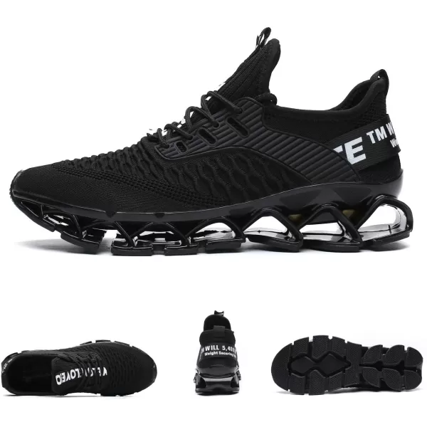 Chopben Men's Running Shoes Blade Non Slip Fashion Sneakers Breathable Mesh Soft Sole Casual Athletic Walking Shoes