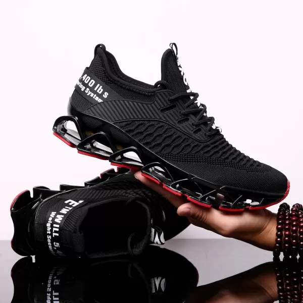 Chopben Men's Running Shoes Blade Non Slip Fashion Sneakers Breathable Mesh Soft Sole Casual Athletic Walking Shoes