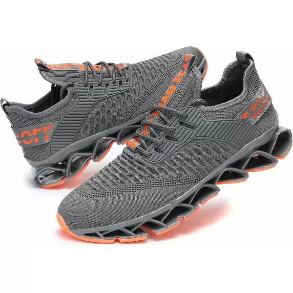 Chopben Men's Running Shoes Blade Non Slip Fashion Sneakers Breathable Mesh Soft Sole Casual Athletic Walking Shoes