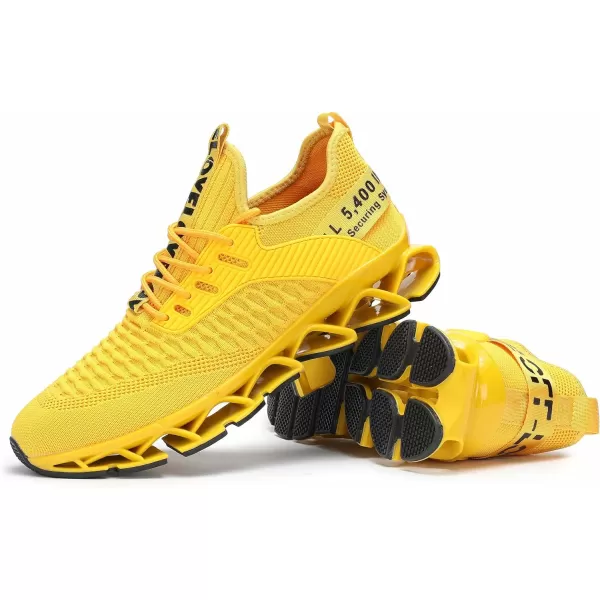 Chopben Men's Running Shoes Blade Non Slip Fashion Sneakers Breathable Mesh Soft Sole Casual Athletic Walking Shoes