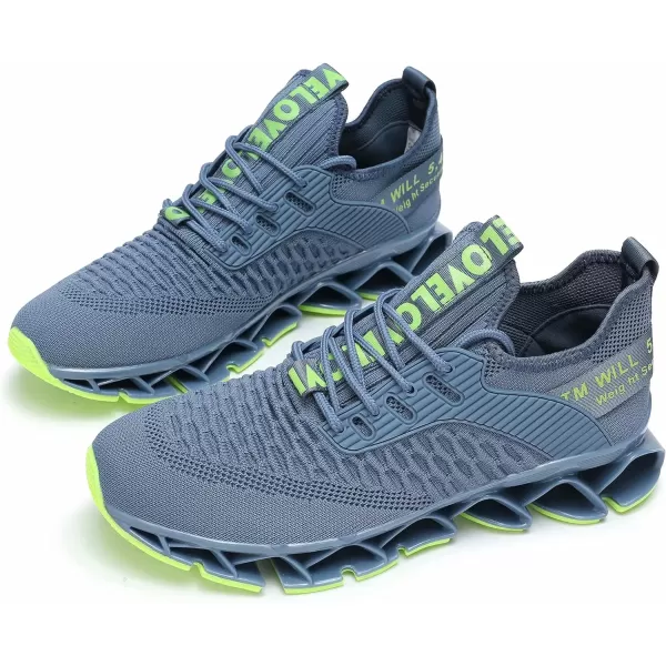 Chopben Men's Running Shoes Blade Non Slip Fashion Sneakers Breathable Mesh Soft Sole Casual Athletic Walking Shoes