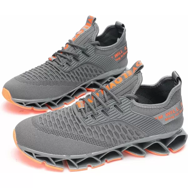 Chopben Men's Running Shoes Blade Non Slip Fashion Sneakers Breathable Mesh Soft Sole Casual Athletic Walking Shoes