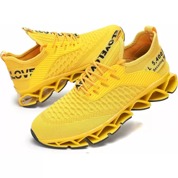 Chopben Men's Running Shoes Blade Non Slip Fashion Sneakers Breathable Mesh Soft Sole Casual Athletic Walking Shoes