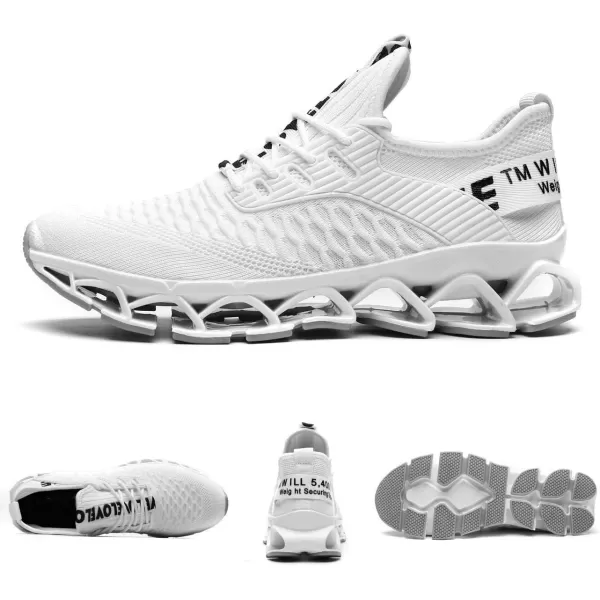 Chopben Men's Running Shoes Blade Non Slip Fashion Sneakers Breathable Mesh Soft Sole Casual Athletic Walking Shoes