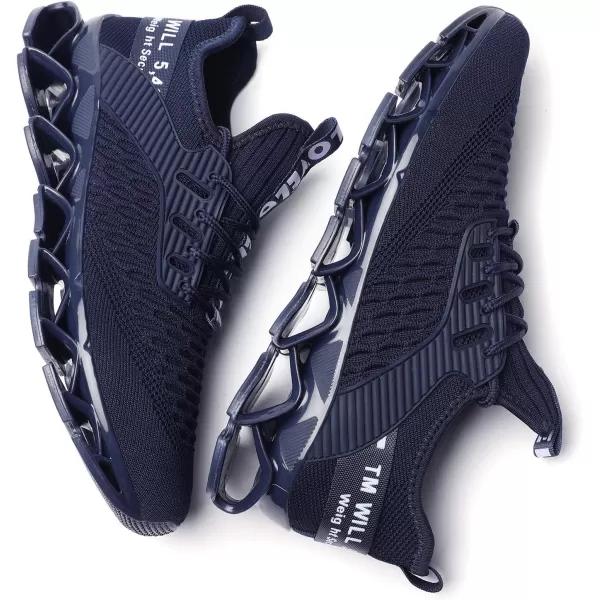 Chopben Men's Running Shoes Blade Non Slip Fashion Sneakers Breathable Mesh Soft Sole Casual Athletic Walking Shoes