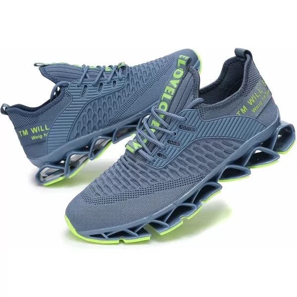 Chopben Men's Running Shoes Blade Non Slip Fashion Sneakers Breathable Mesh Soft Sole Casual Athletic Walking Shoes