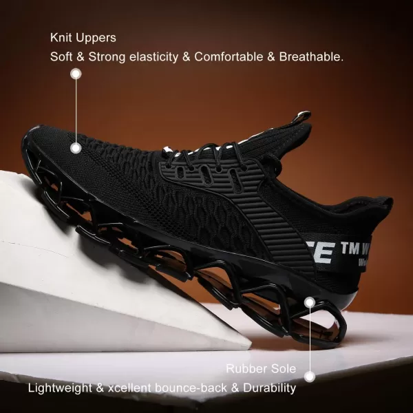 Chopben Men's Running Shoes Blade Non Slip Fashion Sneakers Breathable Mesh Soft Sole Casual Athletic Walking Shoes