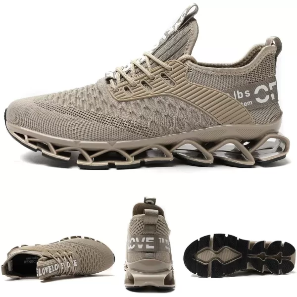 Chopben Men's Running Shoes Blade Non Slip Fashion Sneakers Breathable Mesh Soft Sole Casual Athletic Walking Shoes