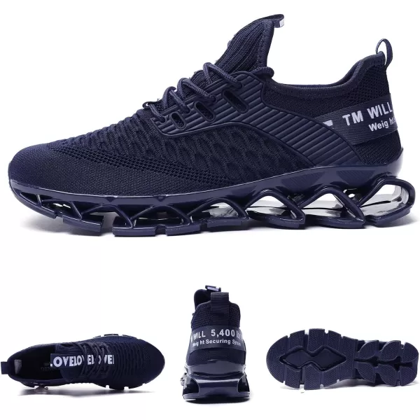 Chopben Men's Running Shoes Blade Non Slip Fashion Sneakers Breathable Mesh Soft Sole Casual Athletic Walking Shoes