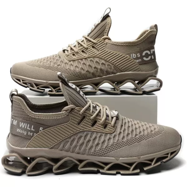 Chopben Men's Running Shoes Blade Non Slip Fashion Sneakers Breathable Mesh Soft Sole Casual Athletic Walking Shoes