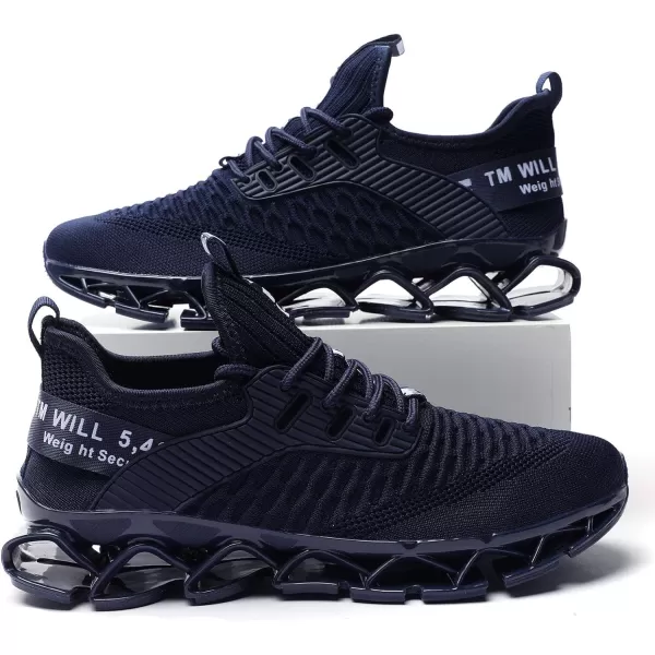 Chopben Men's Running Shoes Blade Non Slip Fashion Sneakers Breathable Mesh Soft Sole Casual Athletic Walking Shoes