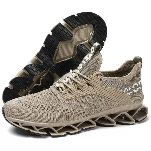Chopben Men's Running Shoes Blade Non Slip Fashion Sneakers Breathable Mesh Soft Sole Casual Athletic Walking Shoes