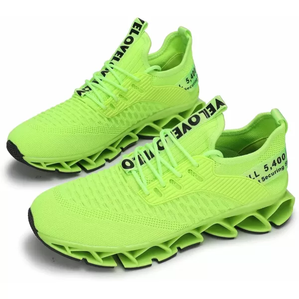 Chopben Men's Running Shoes Blade Non Slip Fashion Sneakers Breathable Mesh Soft Sole Casual Athletic Walking Shoes