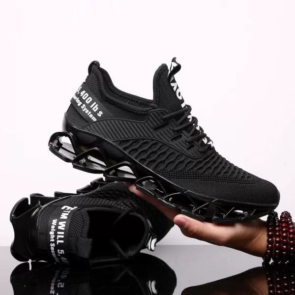 Chopben Men's Running Shoes Blade Non Slip Fashion Sneakers Breathable Mesh Soft Sole Casual Athletic Walking Shoes