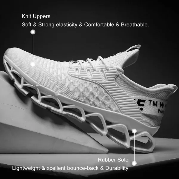 Chopben Men's Running Shoes Blade Non Slip Fashion Sneakers Breathable Mesh Soft Sole Casual Athletic Walking Shoes