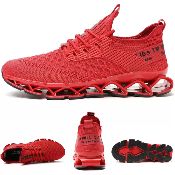 Chopben Men's Running Shoes Blade Non Slip Fashion Sneakers Breathable Mesh Soft Sole Casual Athletic Walking Shoes