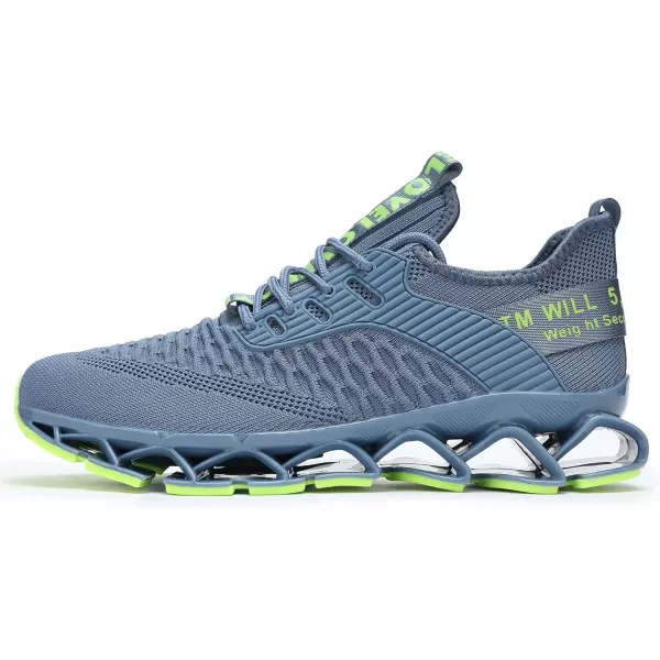 Chopben Men's Running Shoes Blade Non Slip Fashion Sneakers Breathable Mesh Soft Sole Casual Athletic Walking Shoes