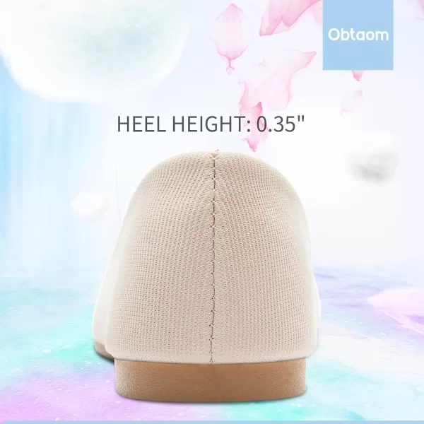 Obtaom Round Toe Women Flat Shoes Slip on Girls Dress Black Ballet Flats
