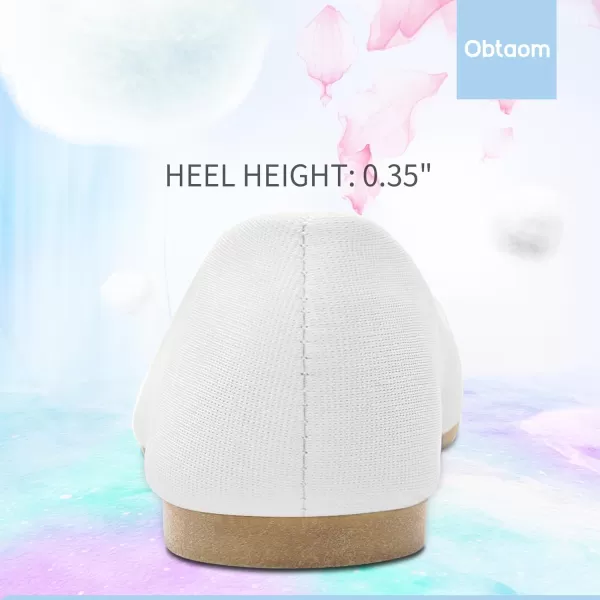 Obtaom Round Toe Women Flat Shoes Slip on Girls Dress Black Ballet Flats