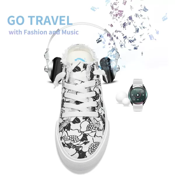 Obtaom Women Canvas Mules Memory Foam Clipper Fashion Sneakers Comfortable Slip-On Mule Backless Holiday Shoes