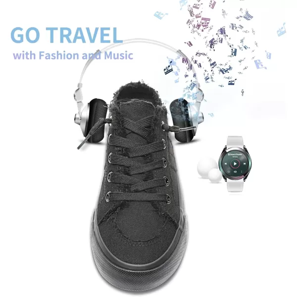 Obtaom Women Canvas Mules Memory Foam Clipper Fashion Sneakers Comfortable Slip-On Mule Backless Holiday Shoes