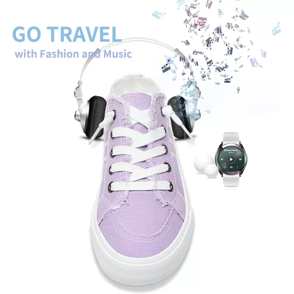 Obtaom Women Canvas Mules Memory Foam Clipper Fashion Sneakers Comfortable Slip-On Mule Backless Holiday Shoes