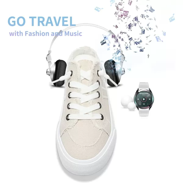 Obtaom Women Canvas Mules Memory Foam Clipper Fashion Sneakers Comfortable Slip-On Mule Backless Holiday Shoes