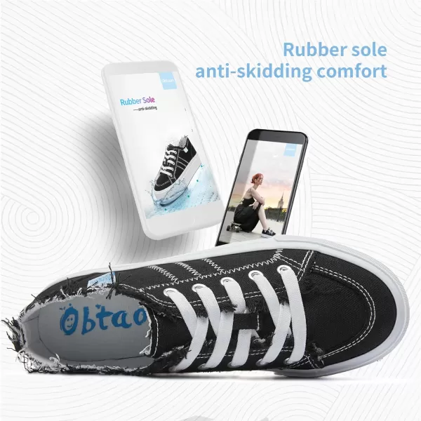 Obtaom Women Platform Canvas Sneakers White Comfort Play Fashion Sneakers Casual Lift Platform Lace Up Shoes Cute Low Top Walking Shoes for Lady